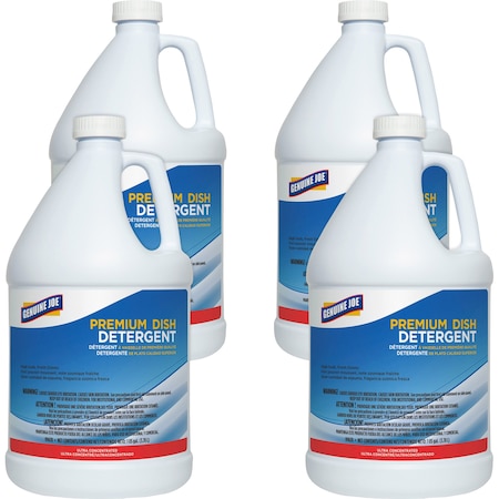 Genuine Joe Dish Detergent, Concentrated, 1 Gallon, , Blue, PK 4 GJO99678CT